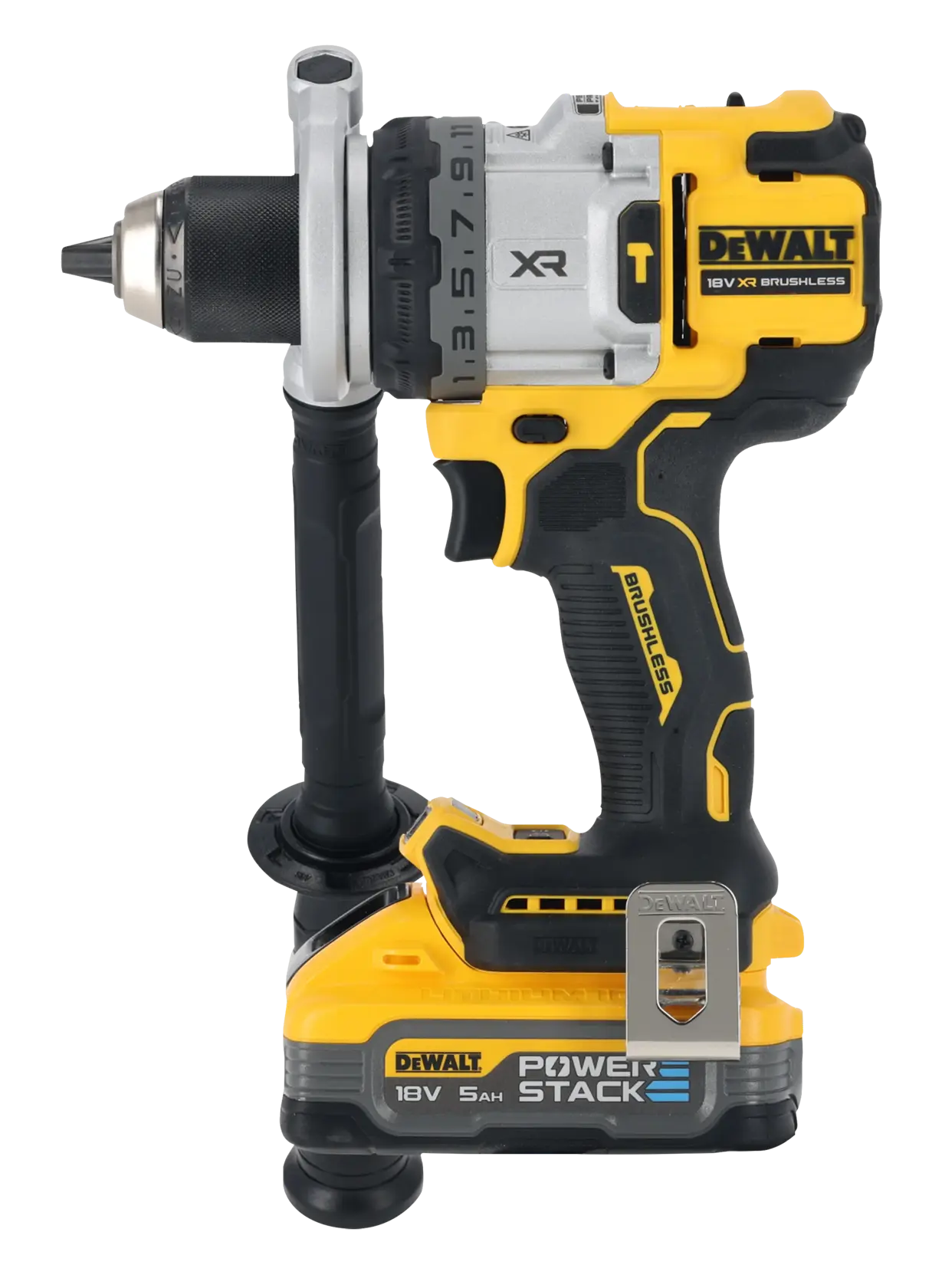 18V XR Premium kolborstfri borr-/skruvdragare med slag - 2 X 5.0 Ah POWERSTACK-batterier