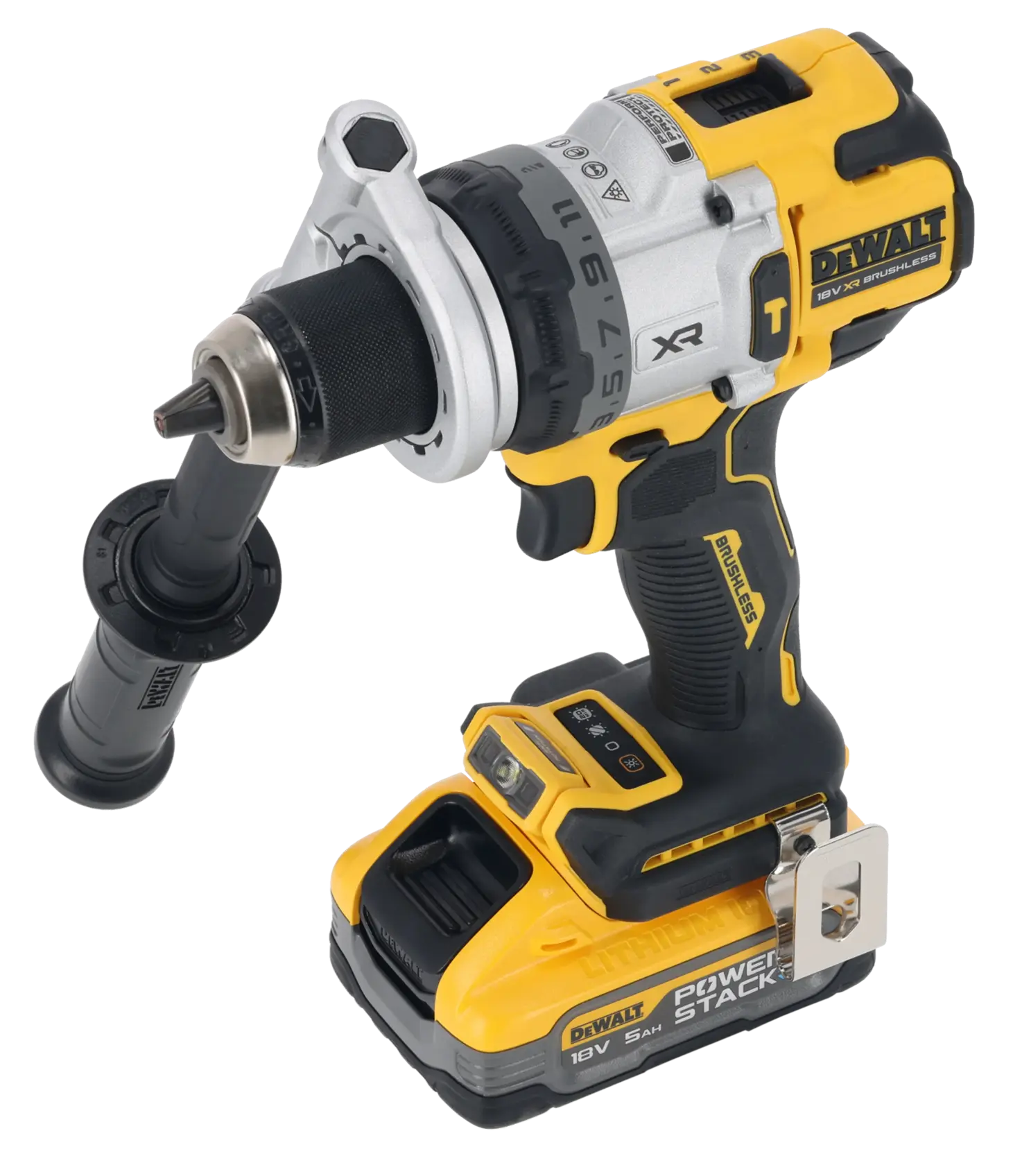 18V XR Premium kolborstfri borr-/skruvdragare med slag - 2 X 5.0 Ah POWERSTACK-batterier