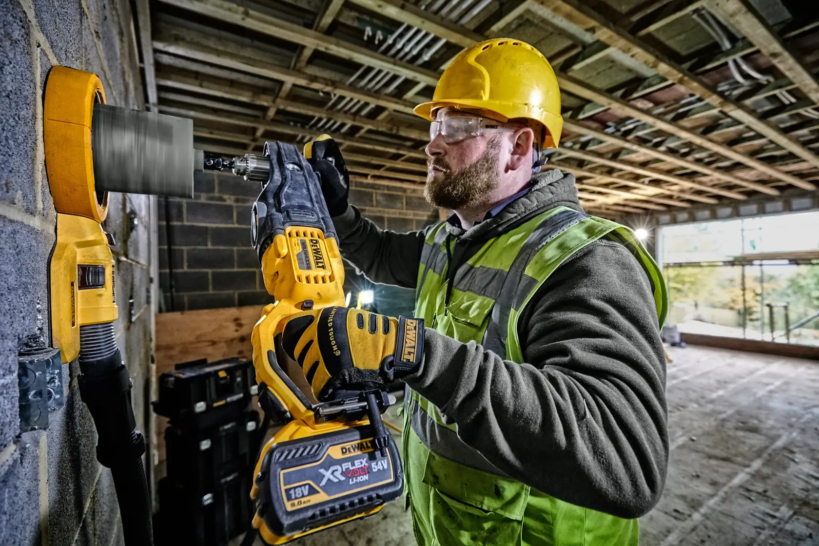 54V XR FLEXVOLT Vinkelborrmaskin rak - utan batteri