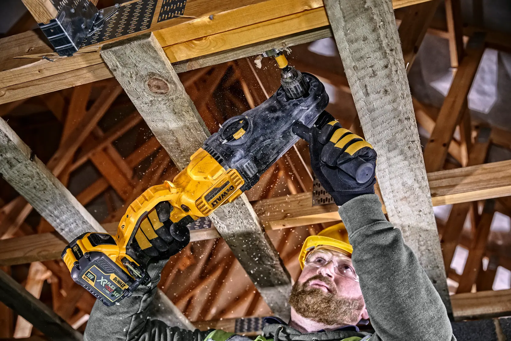 54V XR FLEXVOLT Vinkelborrmaskin rak - utan batteri