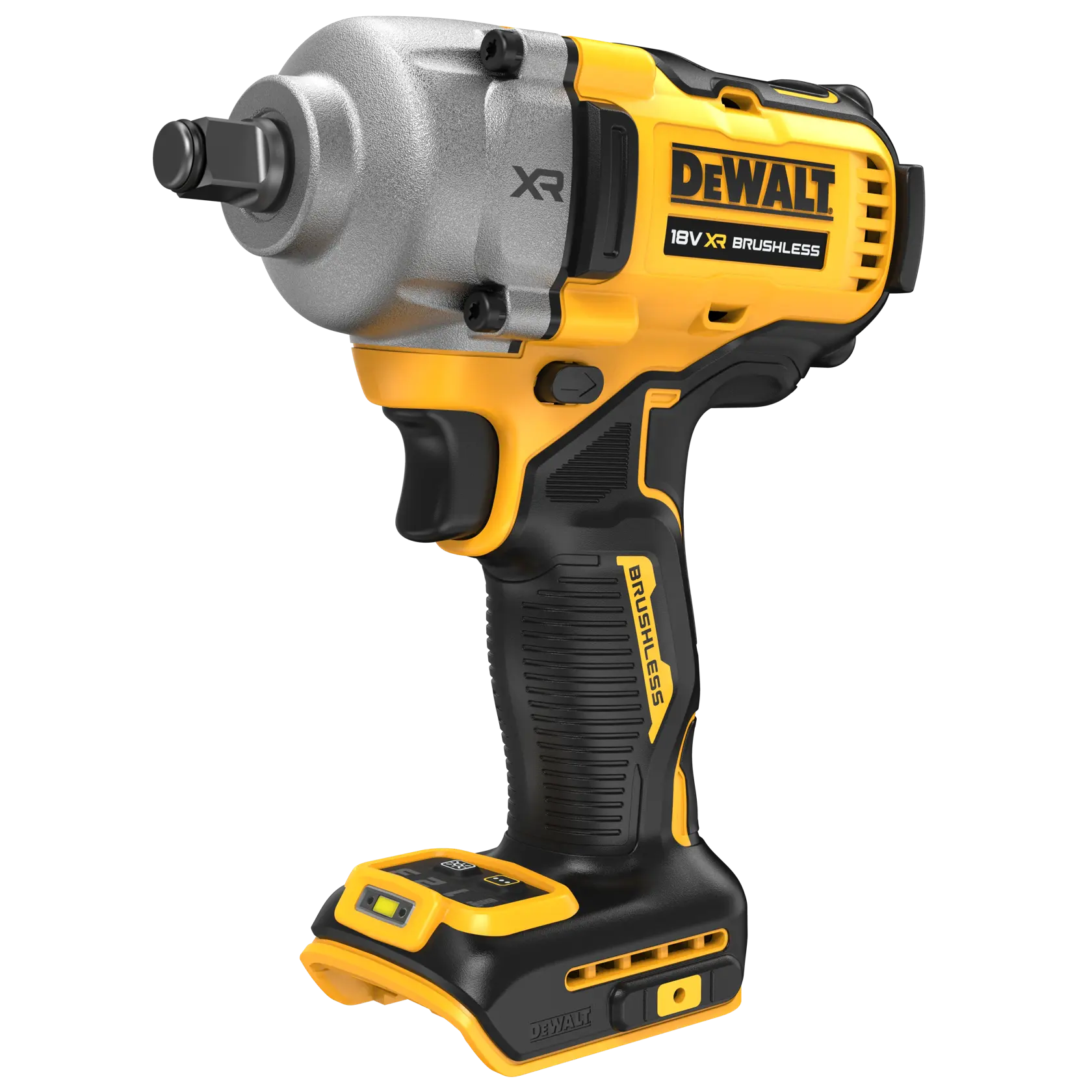 DEWALT DCF891N 18V XR brushless impact wrench, yellow and black, cordless, no battery attached.