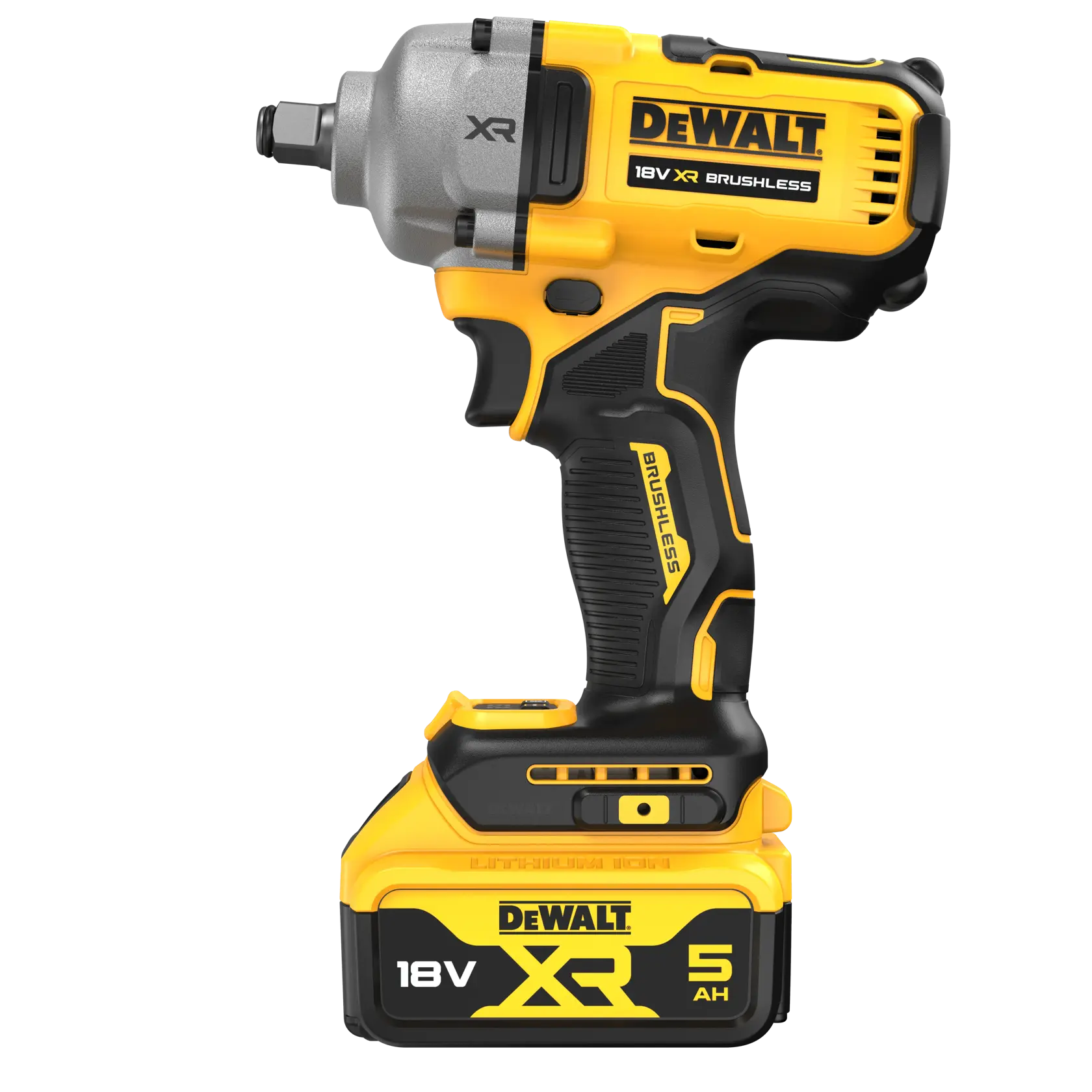 18V XR 1/2" Mutterdragare med låsring - 2x 5.0Ah batterier och laddare i TSTAK