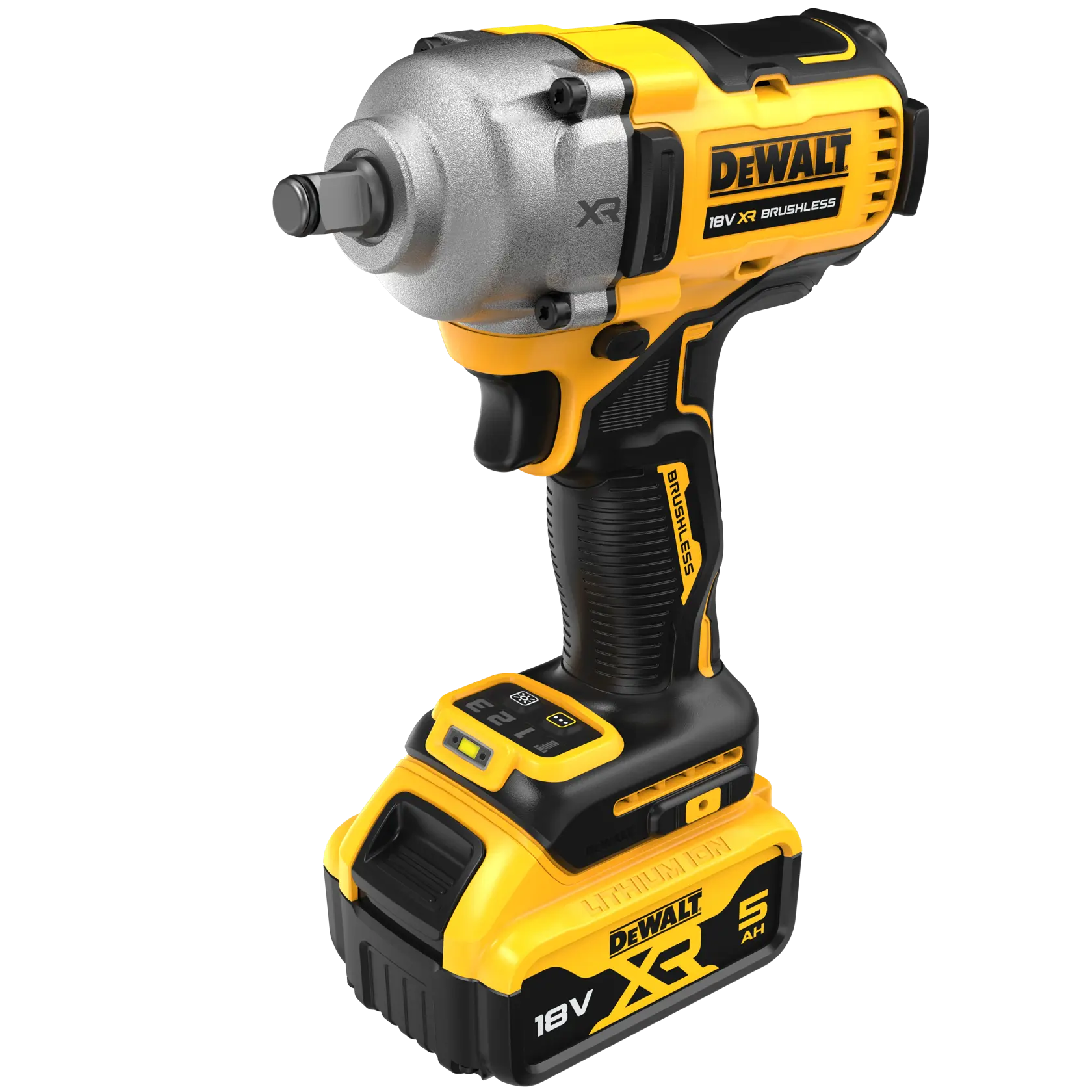 18V XR 1/2" Mutterdragare med låsring - 2x 5.0Ah batterier och laddare i TSTAK