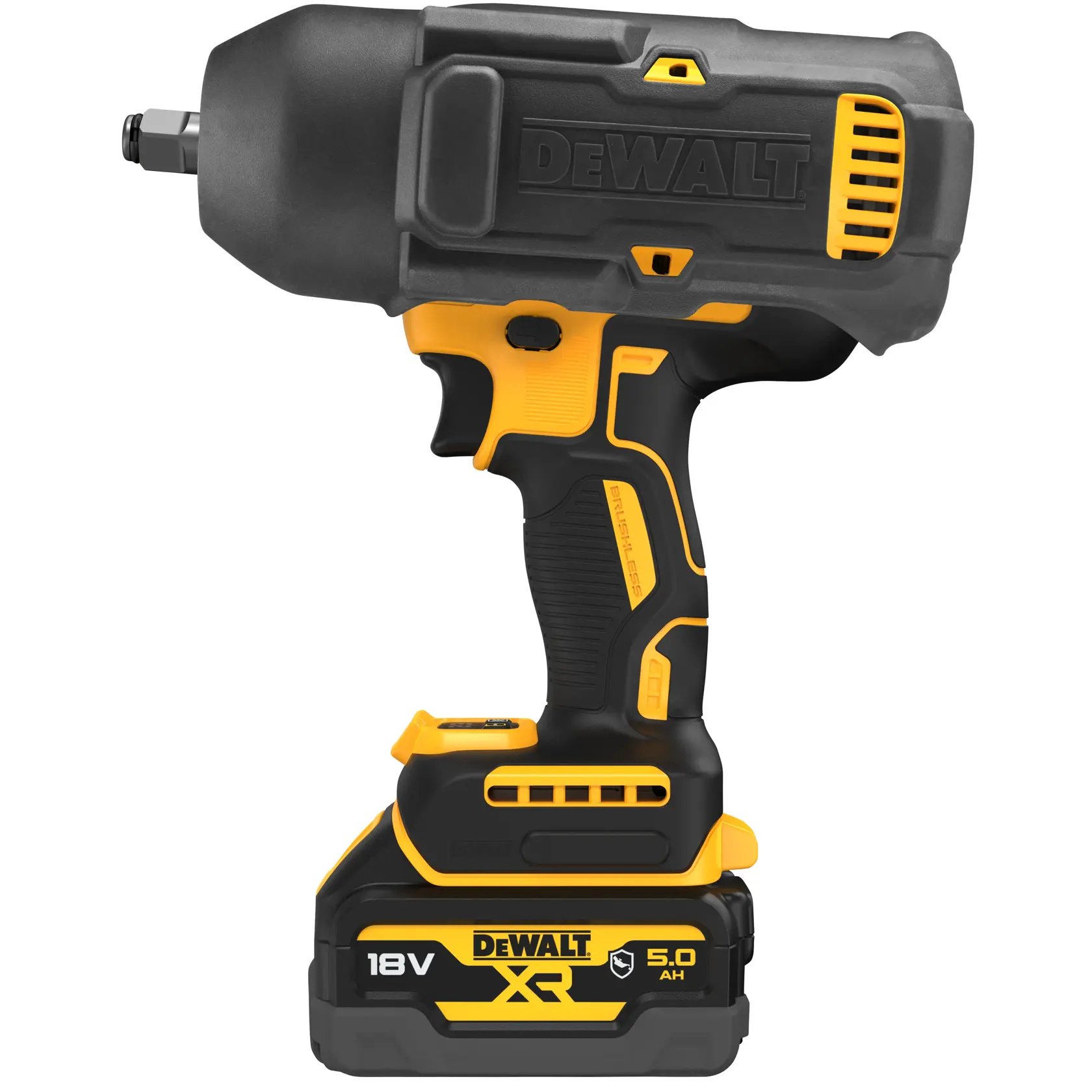 18V XR 1/2" Mutterdragare med låsring - 2x 5.0Ah AUTO batterier och laddare