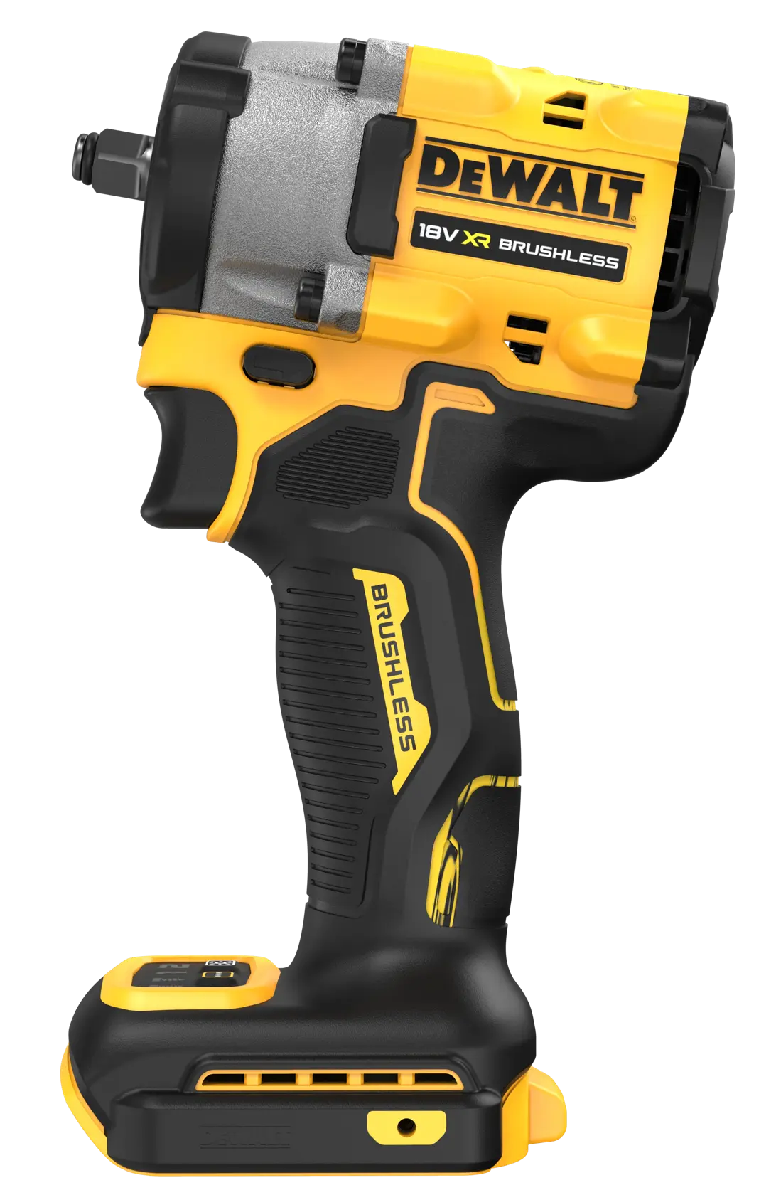 18V XR kolborstfri kompakt mutterdragare med 3/8" låsringsstäd -Utan batteri och laddare