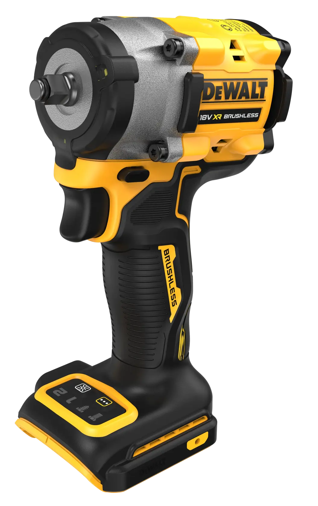 18V XR kolborstfri kompakt mutterdragare med 3/8" låsringsstäd -Utan batteri och laddare