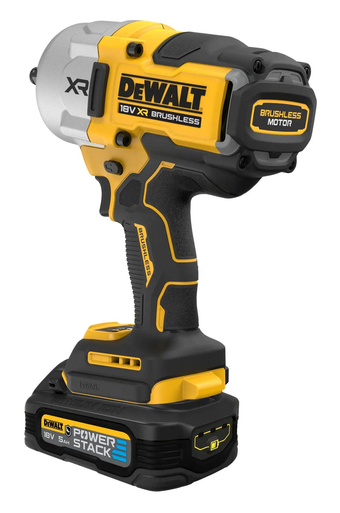 18V XR kolborstfri 1/2" mutterdragare med högt vridmoment - 2 X POWERSTACK 5AH G-klass
