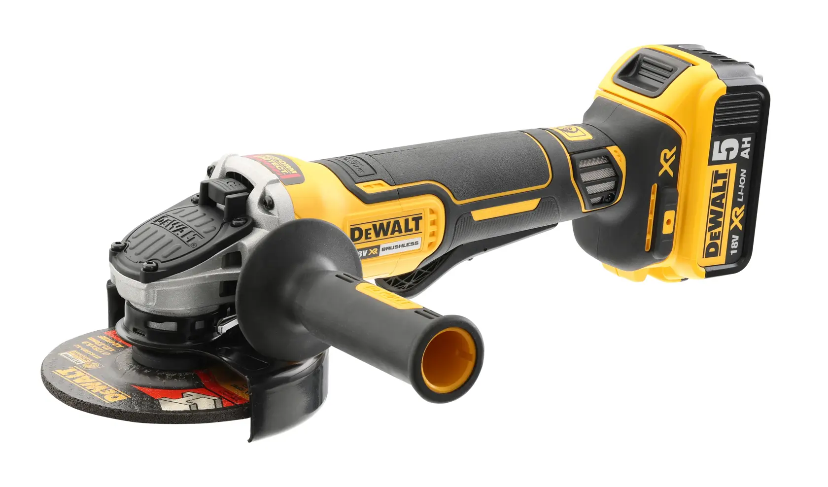 Vinkelslip, 18V XR, 125MM, P&P - utan batteri och laddare