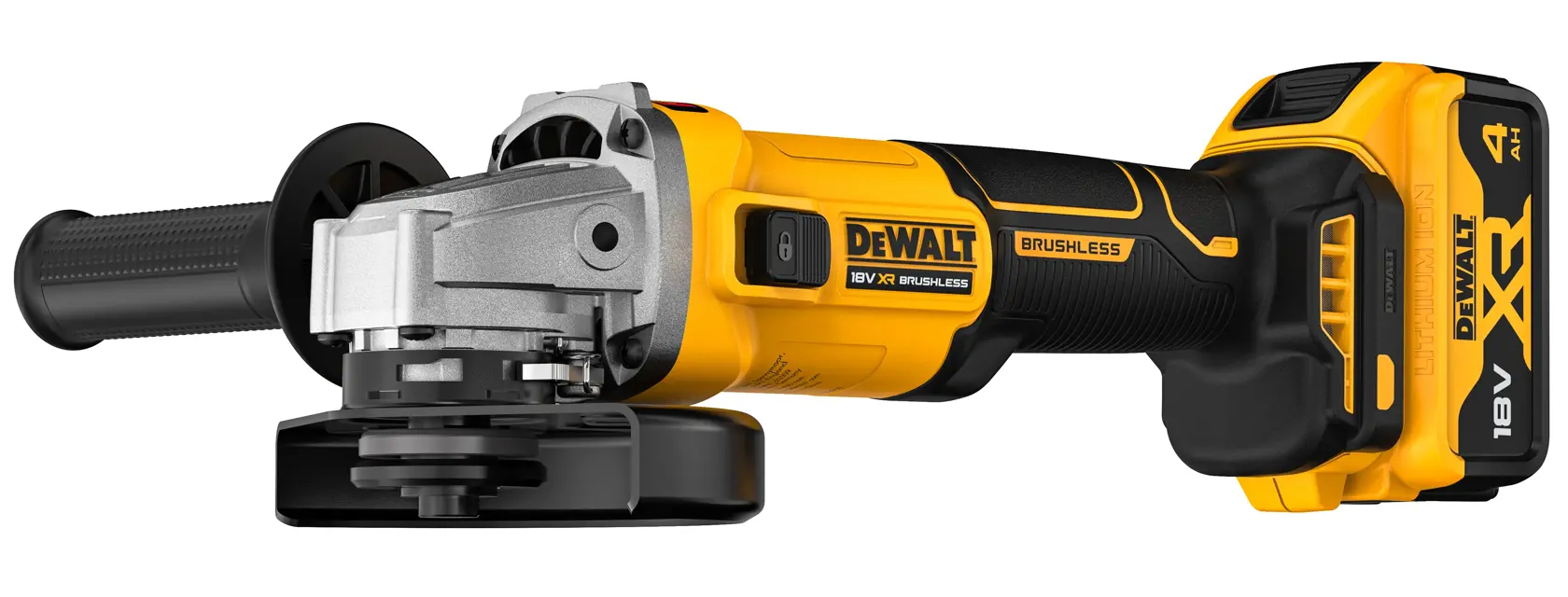 18V XR 125mm kolborstfri vinkelslip med 2x 4.0Ah batteri & laddare i TSTAK