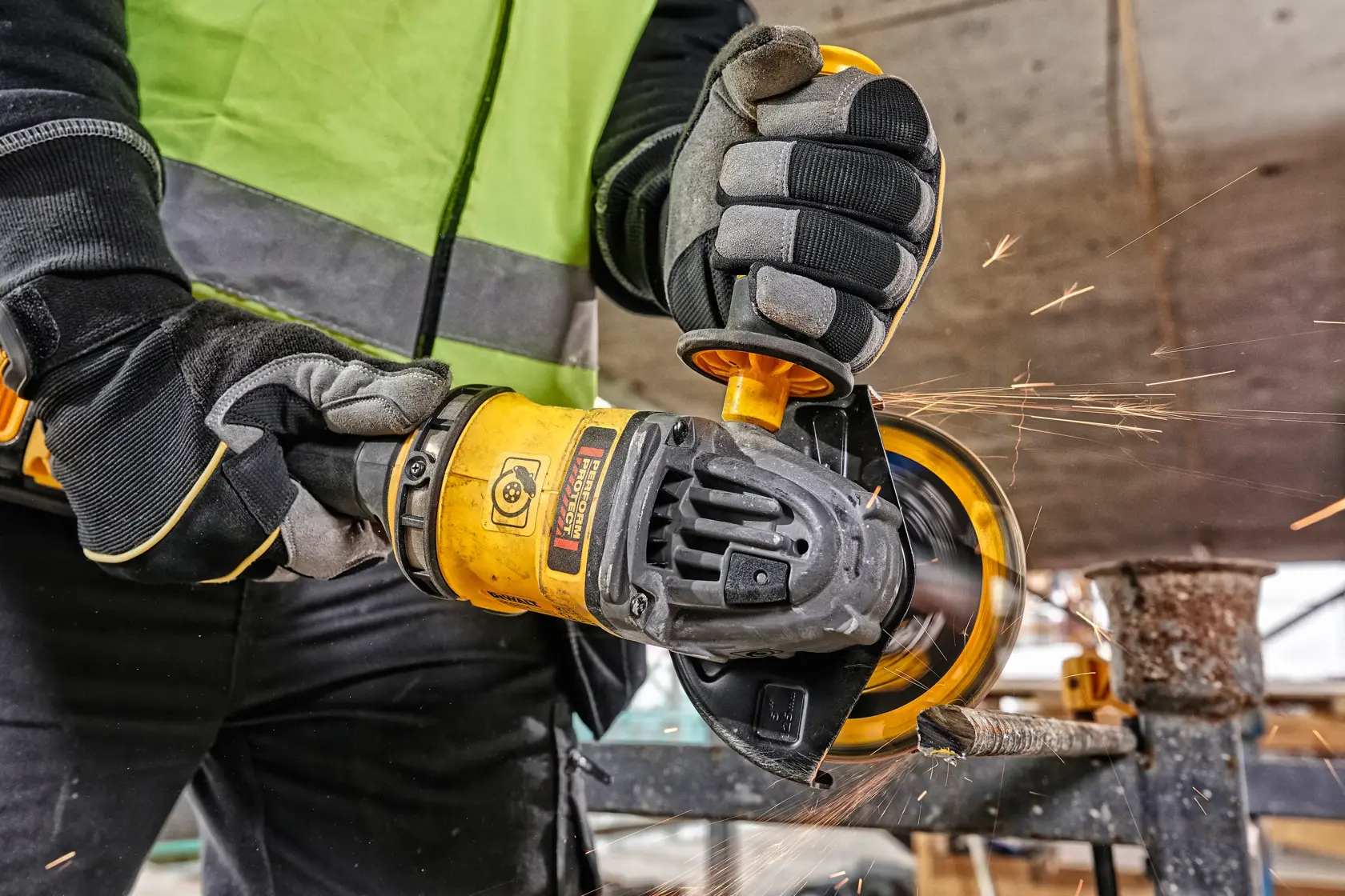 54V XR FLEXVOLT 125mm vinkelslip - utan batteri