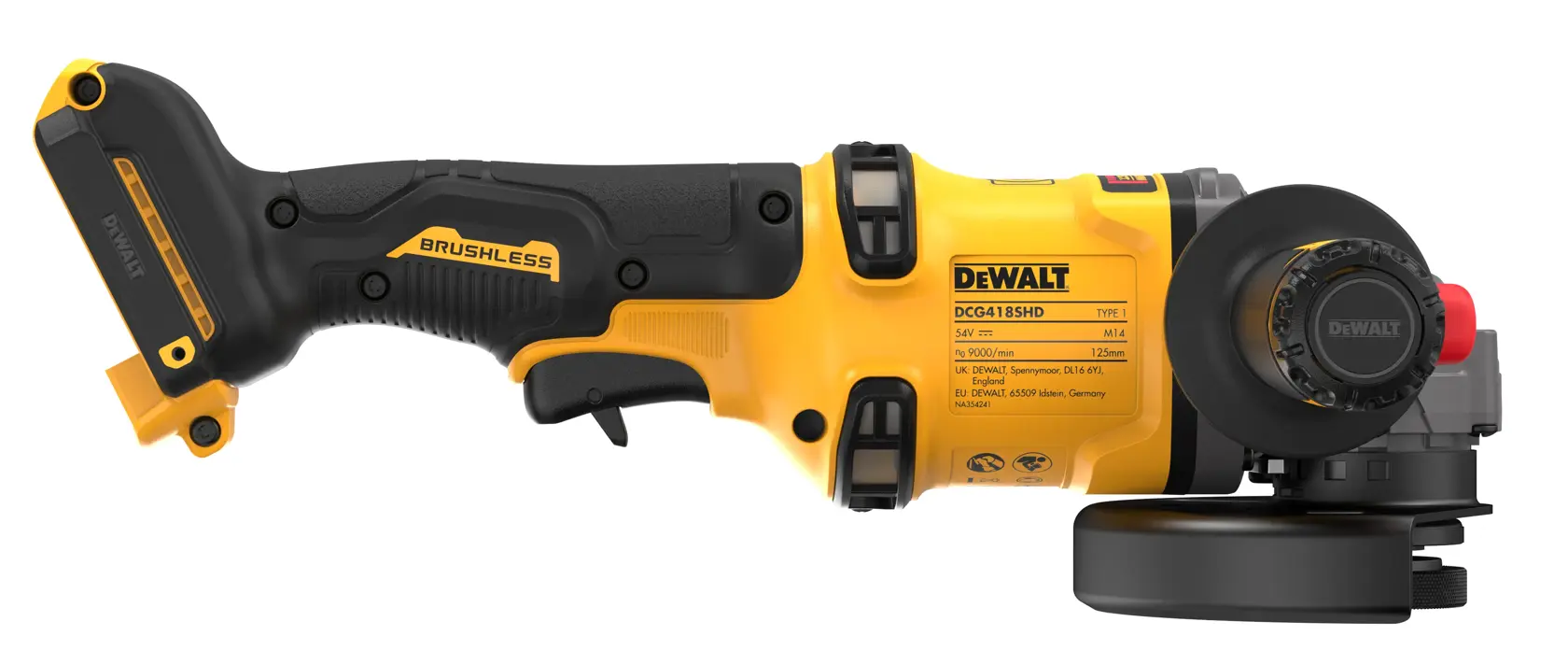 54V XR FLEXVOLT 125mm Vinkelslip utan batteri & laddare