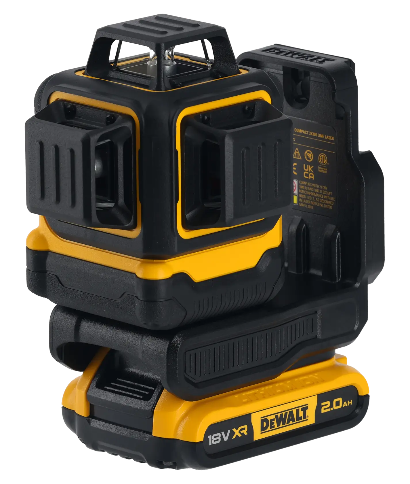 18V XR Kompakt 3x360 Krysslinjelaser i kit