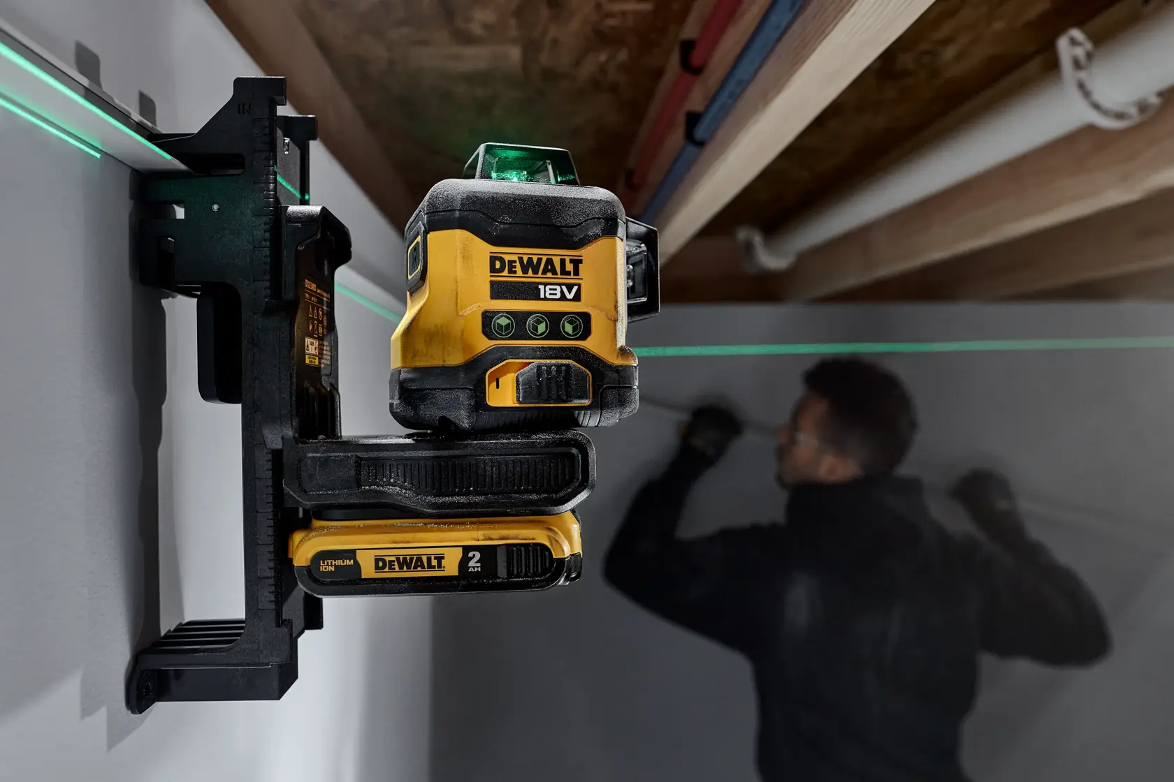 18V XR Kompakt 3x360 Krysslinjelaser i kit