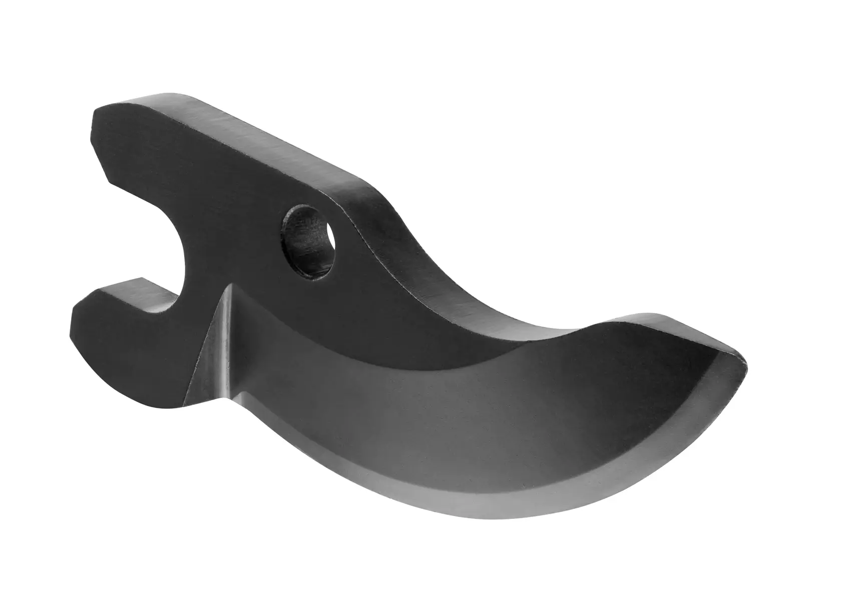 Curved metal replacement blade for DEWALT pruner, shown against a white background.