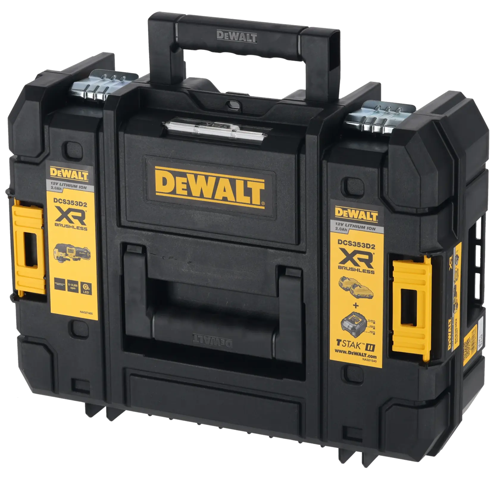 12V XR Kolborstfritt oscillerande multiverktyg med 2x 2.0Ah batterier och laddare