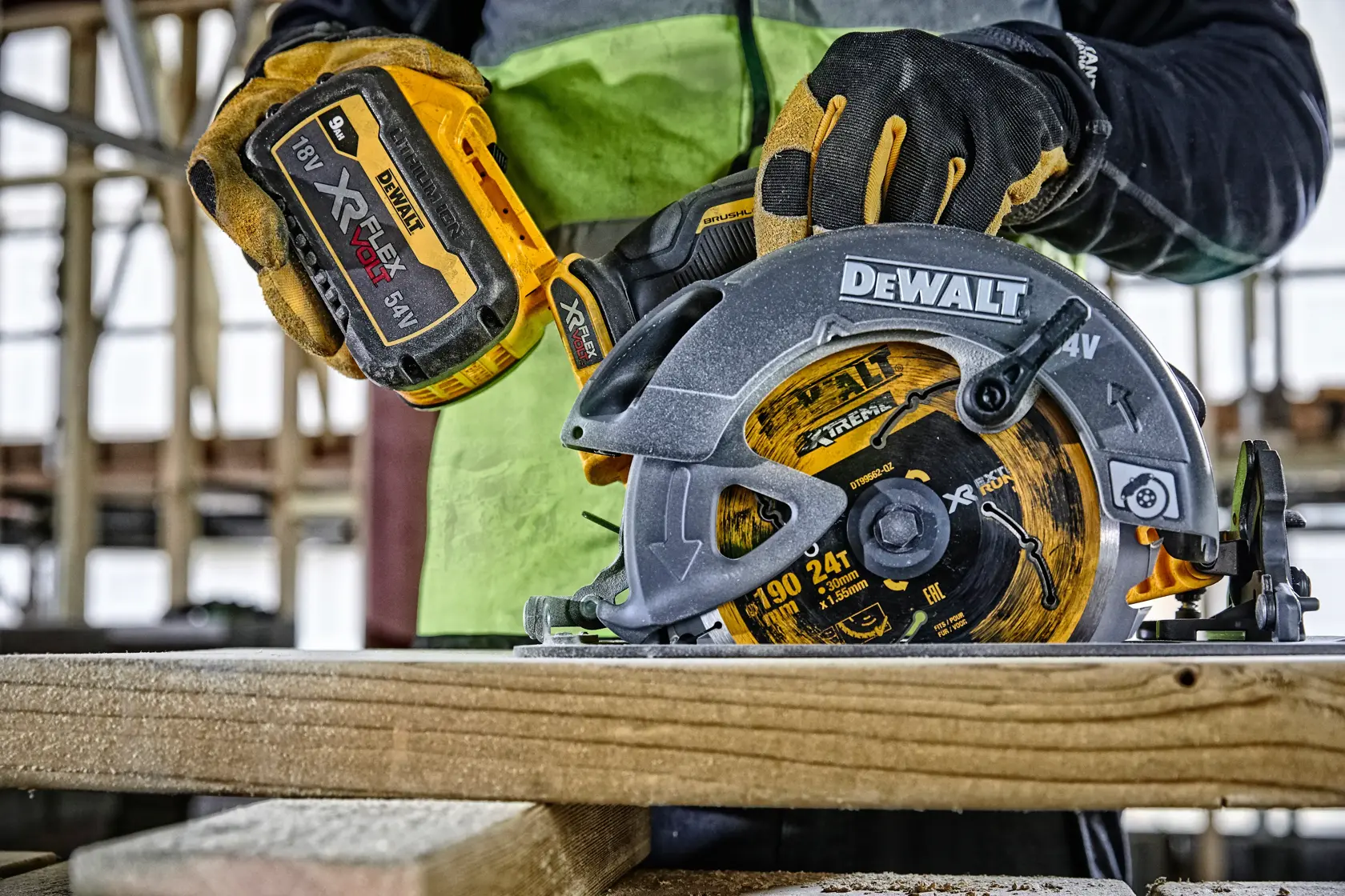 54V XR FLEXVOLT 190mm cirkelsåg - utan bateri TSTAK