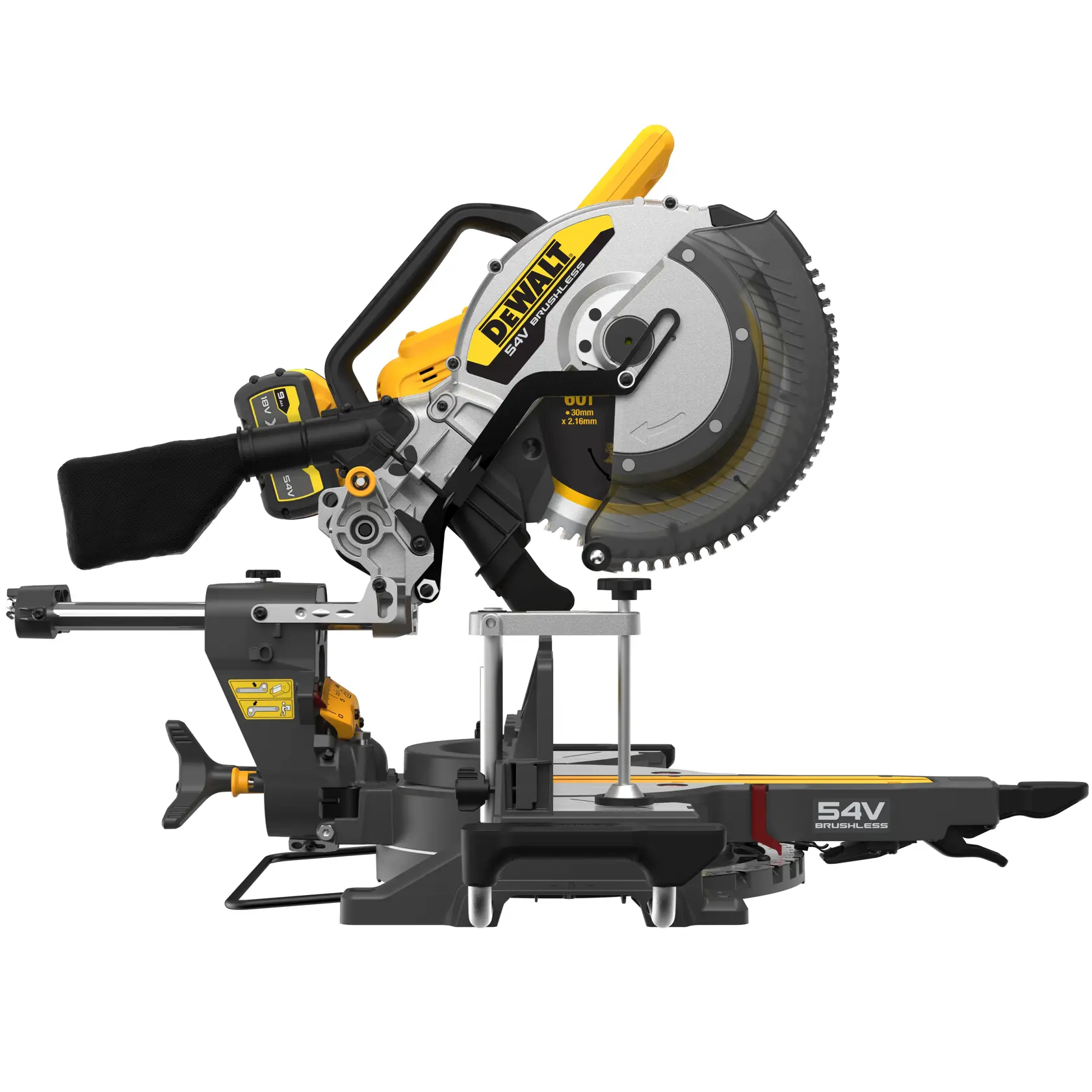 54V XR 305mm FLEXVOLT Kap-/gersåg med 2x 9.0Ah batterier och laddare
