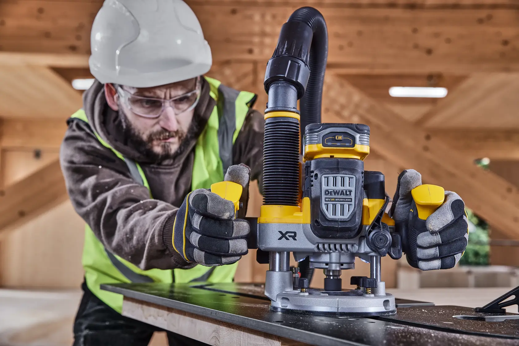 18V XR kolborstfri 1/2" 70mm handöverfräs- 2 X POWERSTACK 5AH