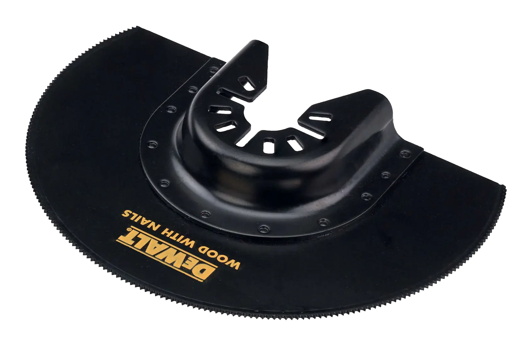 DEWALT DT20710 schwarzes Sägeblatt für Holz mit Nägeln, passend für oszillierende Werkzeuge.