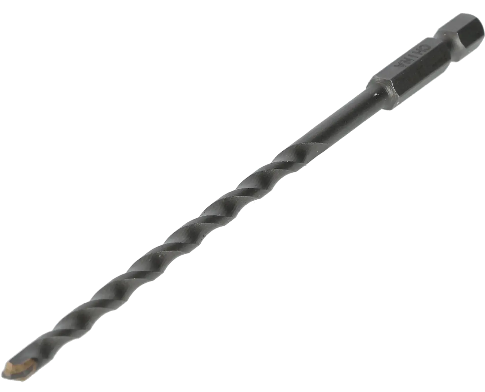 DEWALT DT60001 masonry drill bit with hex shank, suitable for drilling concrete, stone, or brick surfaces.