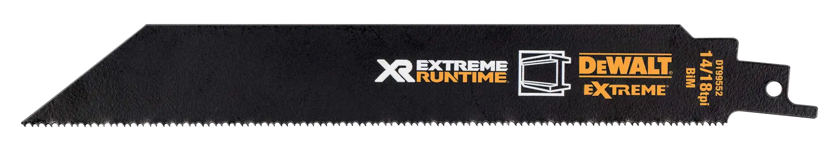 Gráfico que muestra la marca DEWALT XTREME Sub-Compact Series con el eslogan 'Compacto y lleno de rendimiento' sobre un fondo amarillo.