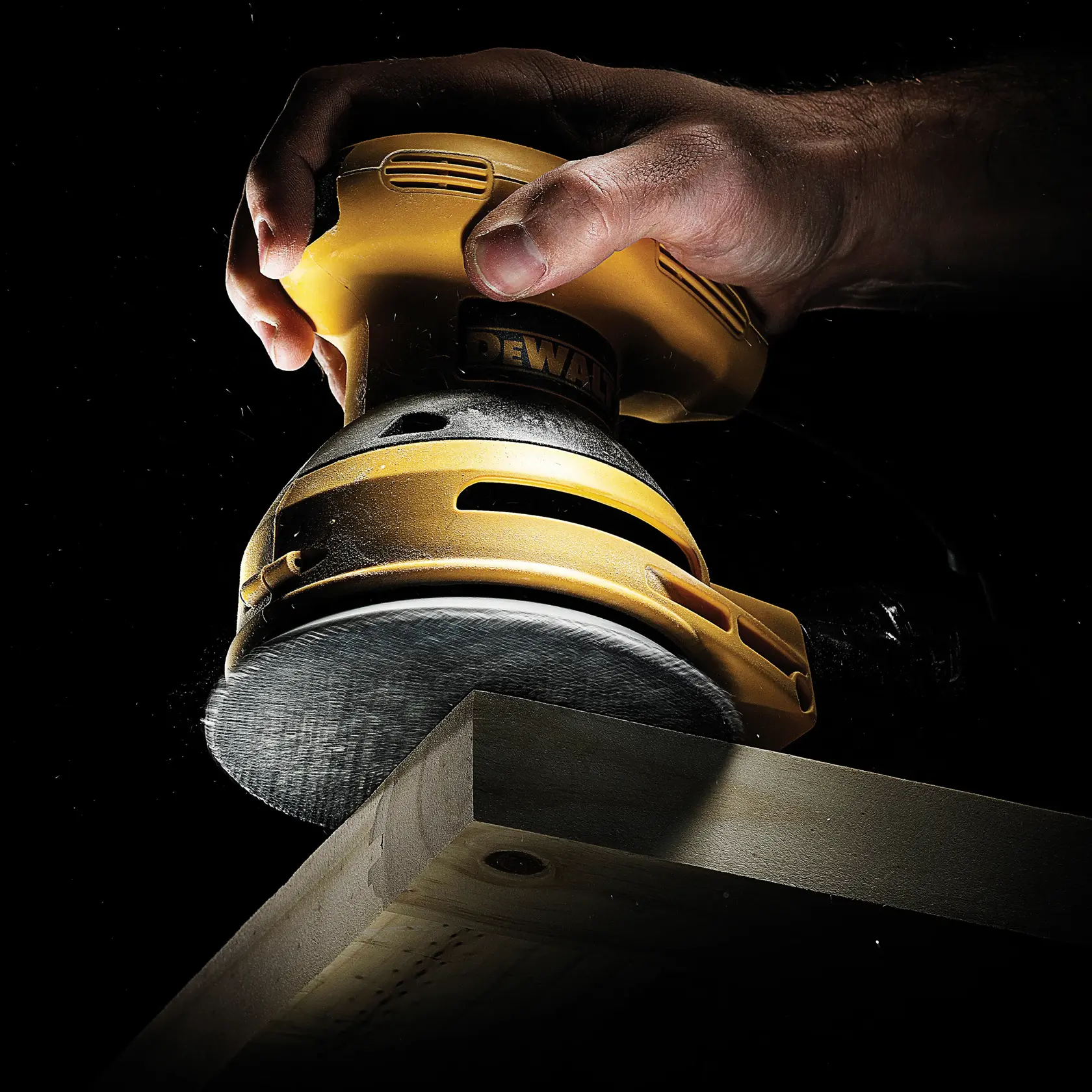 Graphic showing DEWALT XTREME Sub-Compact Series branding with the slogan 'Compact and Performance Packed' on a yellow background.