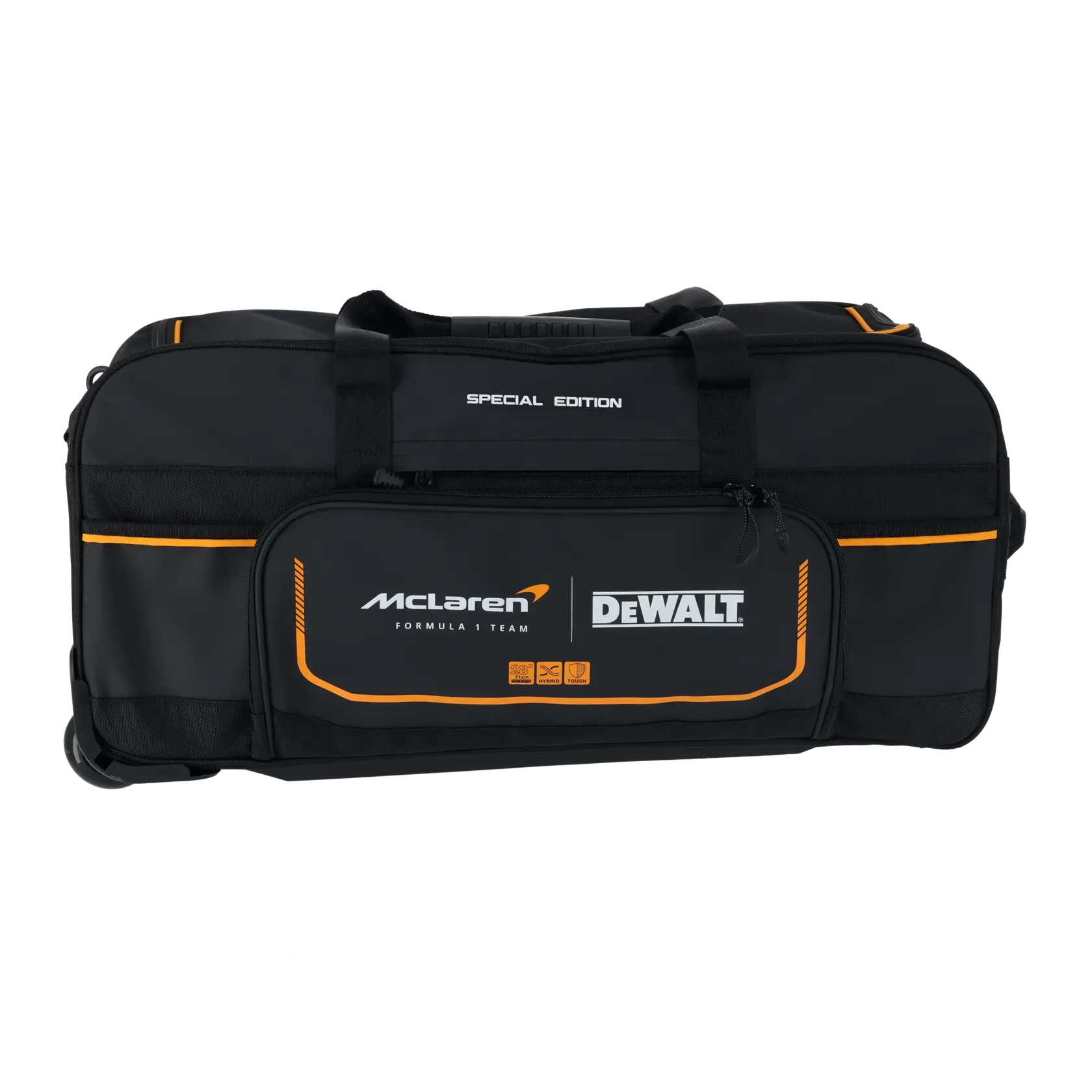 DEWALT McLaren special edition large tool bag for organized storage and easy transport.